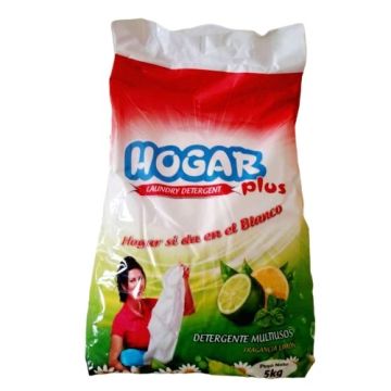 Detergente En Polvo, M/Hogar Plus,Bolsa De 5Kg   