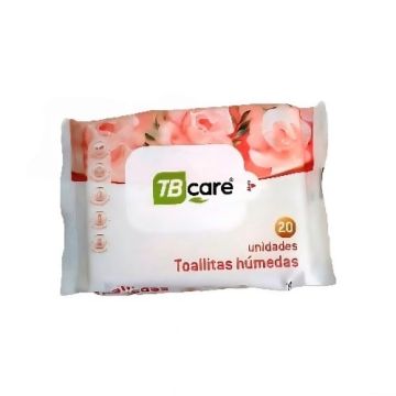 TOALLITAS HUMEDAS P/HIGIENE PERSONAL DE ADULTO PQTE X 20U M.TB CARE 20